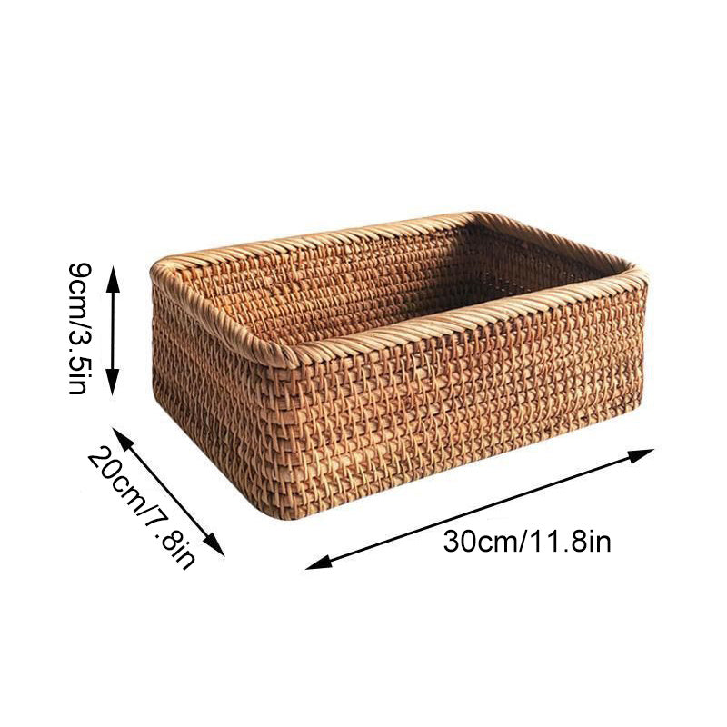 3pcs Hand-Woven Rattan Wicker Basket for Storage