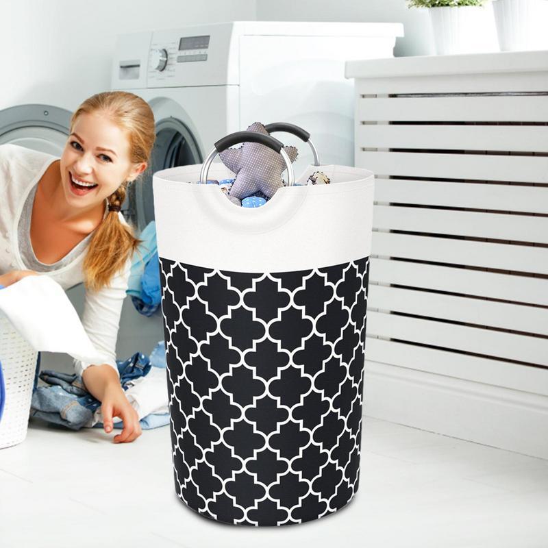 82L Laundry Basket Portable Foldable Home Laundry Storage Bag