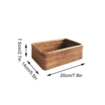 3pcs Hand-Woven Rattan Wicker Basket for Storage