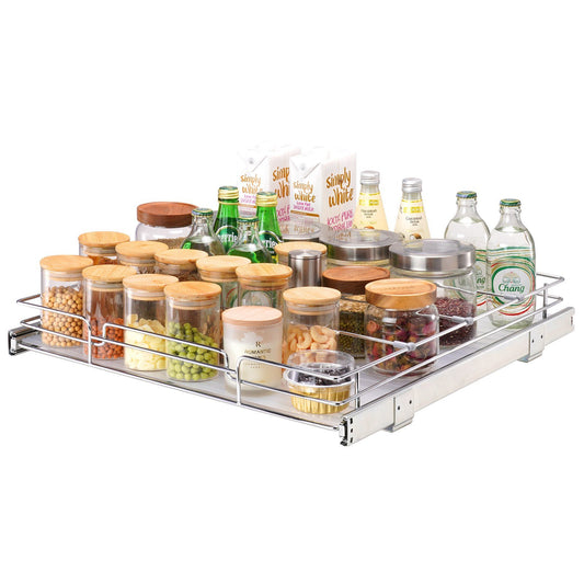 20"W x 21"D Sliding Cabinet Organizer, Heavy Duty Slide Out Pantry Shelves