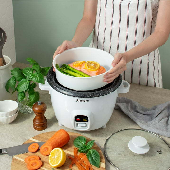 20-Cup Rice Cooker, Grain Cooker & Food Steamer White