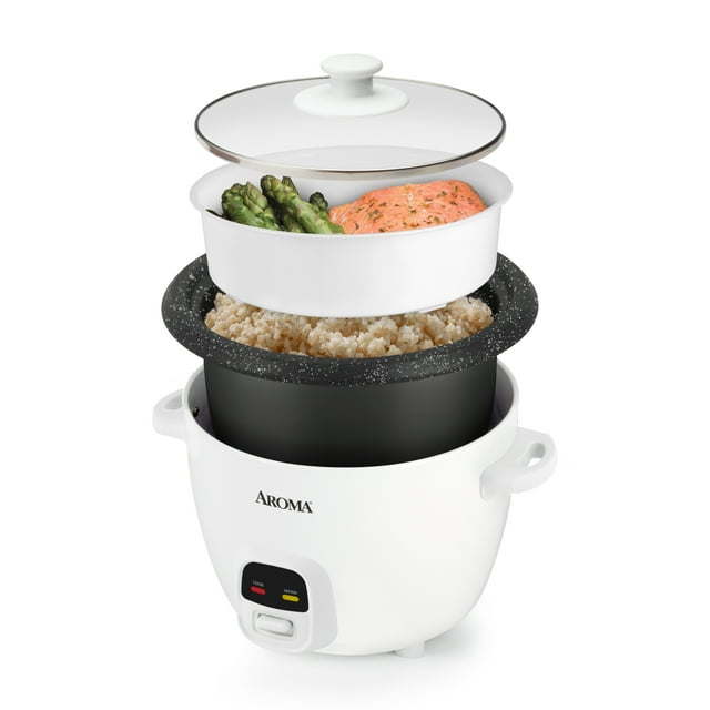 20-Cup Rice Cooker, Grain Cooker & Food Steamer White